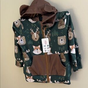 Kids Forest Animal Hoodie with ears size T2